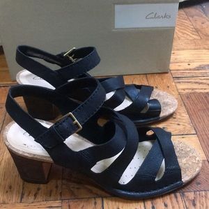 Clark’s! Spiced Ava in Black Leather- NEVER WORN!!